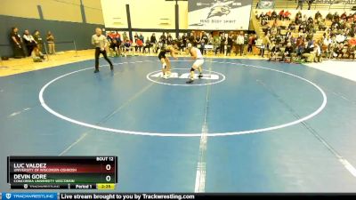 125 lbs Champ. Round 1 - Luc Valdez, University Of Wisconsin-Oshkosh vs Devin Gore, Concordia University Wisconsin