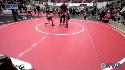 55 lbs Round Of 16 - Colt Watson, Warner Eagles Youth Wrestling vs Allister Hunter, Owasso Takedown Club