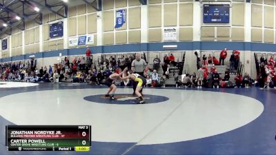 105 lbs Round 1 (4 Team) - Jonathan Nordyke Jr., Bulldog Premier Wrestling Club vs Carter Powell, Center Grove Wrestling Club