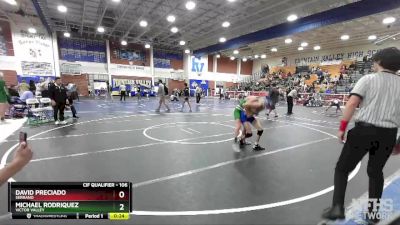 106 lbs Cons. Round 4 - David Preciado, Serrano vs Michael Rodriquez, Victor Valley