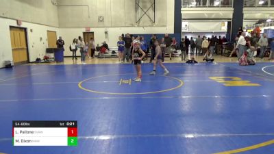 54-60 lbs Quarterfinal - Lena Pallone, SVRWC vs Marley Dixon, Mhwc