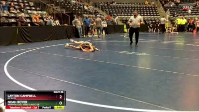 90 lbs Champ. Round 2 - Noah Boyer, Nebraska City Wrestling Club vs Layton Campbell, DC Elite