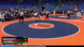 195 lbs Finals (8 Team) - Owen Gerdes, Joliet (Catholic Academy) vs Devlan Schwartz, Deerfield (H.S.)