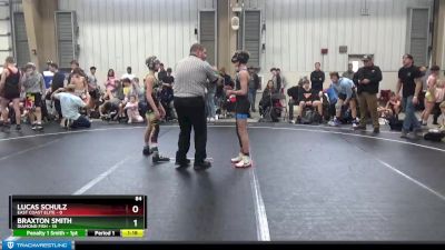 84 lbs Round 3 (8 Team) - Braxton Smith, Diamond Fish vs Lucas Schulz, East Coast Elite