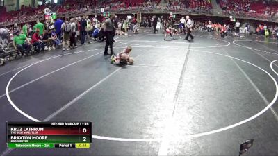 45 lbs Semifinal - Braxton Moore, Dorchester vs Kruz Lathrum, The Best Wrestler