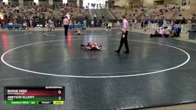 55 lbs Quarterfinal - Boone Meek, Halls Wrestling vs Greyson Elliott, SDWA