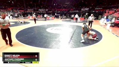 1A 144 lbs Champ. Round 1 - Emmett Nelson, Richmond (R.-Burton) vs Santiago Chaparro, Chicago (C. Hope Academy)