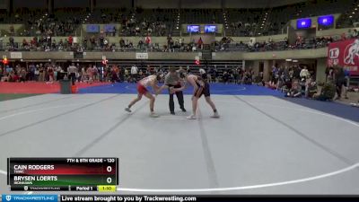 120 lbs Quarterfinal - Cain Rodgers, THWC vs Brysen Loerts, Ironhawk