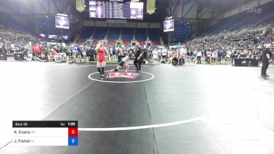 100 lbs Rnd Of 64 - Killian Evans, Missouri vs Jocelyn Fishel, Pennsylvania