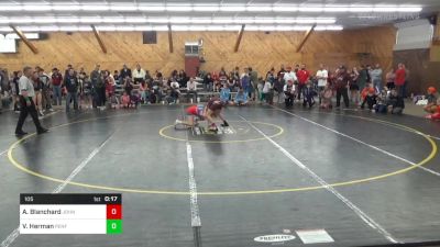 105 lbs Quarterfinal - Alana Blanchard, Johnson City vs Violet Herman, Penfield