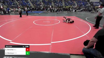 85 lbs Consi Of 8 #1 - Clayten Sanchez, Milliken Middle School vs Asher Montoya, Steel City Reloaded