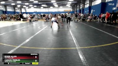 102 lbs Semifinal - Ryker Allen, Team Real Life vs Carson Peebles, Upper Valley Aces