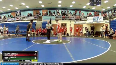 195 lbs Semis (4 Team) - Elijah Oberle, New Palestine vs Makyi Hines, Avon