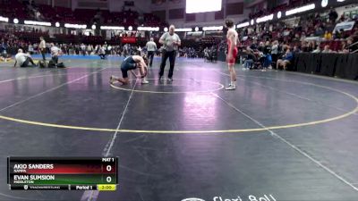 145 lbs Quarterfinal - Akio Sanders, Nampa vs Evan Sumsion, Middleton