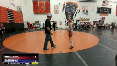 106 lbs Round 1 - Garrett Davis, Powell Wrestling Club vs Kayson Grant, Cody Wrestling Club