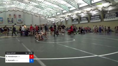 61 kg Consi Of 8 #1 - Brock Henderson, Coe College vs Paul Konrath, University Of Wisconsin