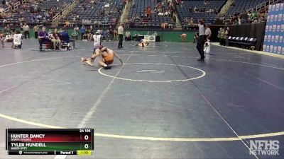 2A 106 lbs Champ. Round 1 - Hunter Dancy, North Wilkes vs Tyler Mundell, North Pitt