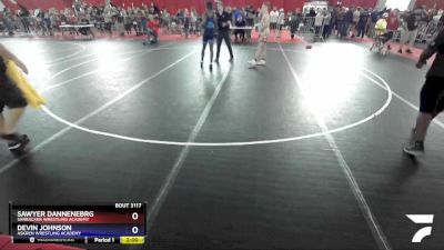 136 lbs Semifinal - Sawyer Dannenebrg, Sarbacker Wrestling Academy vs Devin Johnson, Askren Wrestling Academy