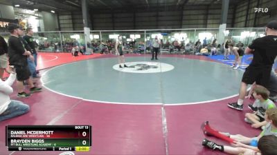 100 lbs Round 5 (6 Team) - Daniel McDermott, RALEIGH ARE WRESTLING vs Brayden Biggs, PIT BULL WRESTLING ACADEMY