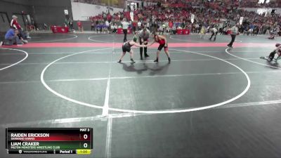 120 lbs Cons. Round 3 - Raiden Erickson, Shawano Hawks vs Liam Craker, Milton Monsters Wrestling Club