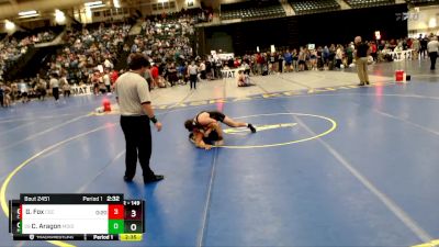 149 lbs Cons. Round 2 - Chris Aragon, Morningside (Iowa) vs Grady Fox, Chadron State