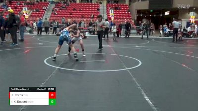 100 lbs 3rd Place Match - Kelton Doucet, Kansas Young Guns Wrestling Cl vs Emmett Corns, TEAM NORTH STARS