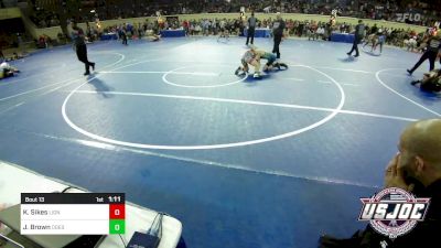 112 lbs Round Of 32 - Kingston `Rooster` Sikes, Lions Wrestling Academy vs Jet Brown, ODESSA YOUTH WRESTLING