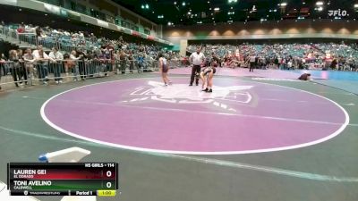 114 lbs Cons. Round 4 - Toni Avelino, Caldwell vs Lauren Gei, El Dorado