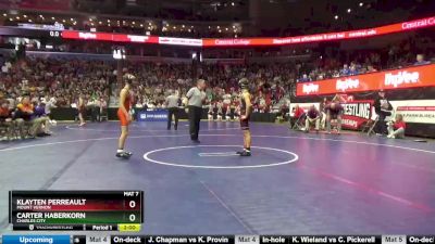 2A-106 lbs Champ. Round 1 - Carter Haberkorn, Charles City vs Klayten Perreault, Mount Vernon
