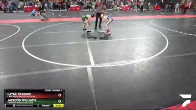 90 lbs Cons. Round 2 - Jackson Williams, Freedom Wrestling Club vs Layne Hendrix, Lancaster Wrestling Club