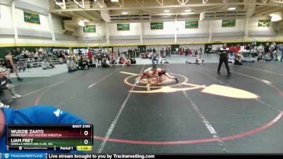 120 lbs Quarterfinal - Wudzie Zaato, Moorcroft Mat Masters Wrestlin vs Liam Frey, Gorilla Wrestling Club, Inc.