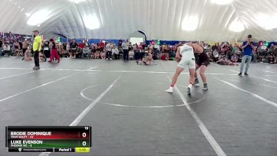 150 lbs Round 2 (8 Team) - Brodie Dominique, Team Shutt vs Luke Evenson, Phoenix WC