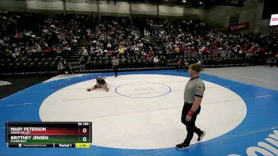 5A 130 lbs Champ. Round 1 - Brittney Jensen, Clearfield vs Mary Peterson, Cedar Valley