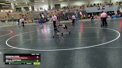 58 lbs Cons. Semi - Addison Pope, Fairview Jackets Youth Wrestling vs Bella Martinez, Iron Knights