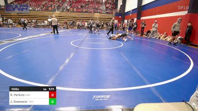 100 lbs Semifinal - Raeya Perkins, HURRICANE WRESTLING ACADEMY vs Jett Sisemore, Team Tulsa Wrestling Club