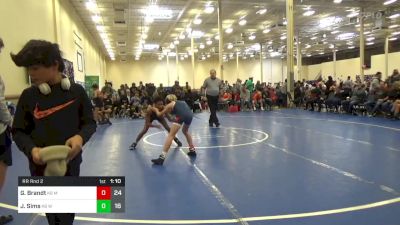 100 lbs Rr Rnd 2 - Gavin Brandt, Steller Trained Mantis K-8 vs Josiah Sims, Westshore WC K-8