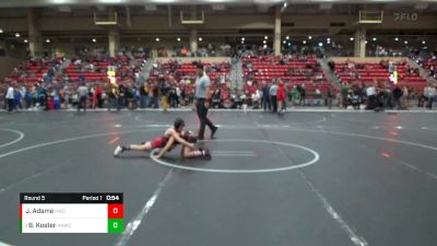 80 lbs Round 5 - Blake Koster, Hoxie Kids Wrestling Club vs Josiah Adame, Hugoton Wrestling Club