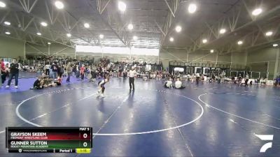 90 lbs Round 4 - Grayson Skeem, Fremont Wrestling Club vs Gunner Sutton, Rocky Mountain Academy