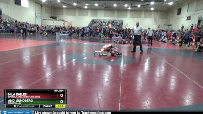 70 lbs Round 1 - Mila Ingles, Waverly Area Wrestling Club vs Andi Sundberg, Sioux Valley