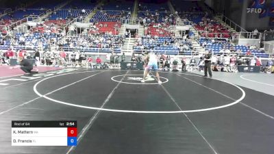 285 lbs Rnd Of 64 - Koen Mattern, Washington vs David Francis, Florida