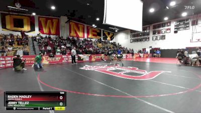 106 lbs Quarterfinal - Jerry Tellez, Long Beach Poly vs Raden Madley, Santa Monica