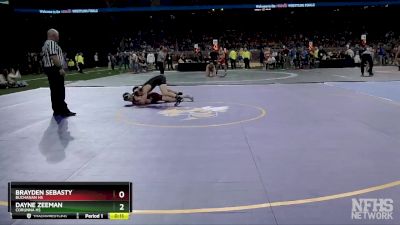 D3-165 lbs Cons. Round 1 - Dayne Zeeman, Corunna HS vs Brayden Sebasty, Buchanan HS