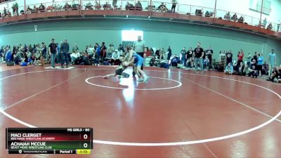 80 lbs Quarterfinal - Achaiah McCue, Beast Mode Wrestling Club vs Maci Clerget, Red Hawk Wrestling Academy