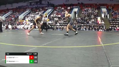 144 lbs Quarterfinals (8 Team) - Joao Gabriel, Martin/Climax Scott HS vs Parker Noonan, New Lothrop HS