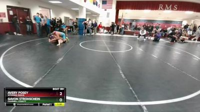 170 lbs Champ. Round 1 - Gavon Strohschein, Campbell County vs Avery Posey, Wyoming Indian