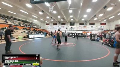 157 lbs Round 1 (4 Team) - Gabe Cornell, Shoshoni vs Drake Heintz, Powell