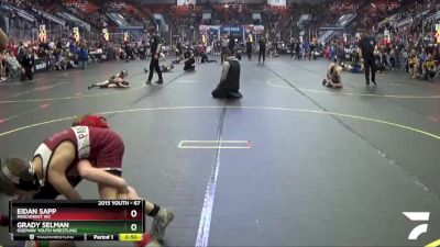 67 lbs Cons. Round 3 - Grady Selman, Ogemaw Youth Wrestling vs Eidan Sapp, Parchment WC