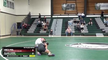 125 lbs 1st Place Match - Ane`e Vigil, Clackamas Community College vs Elijah Cater, North Idaho College