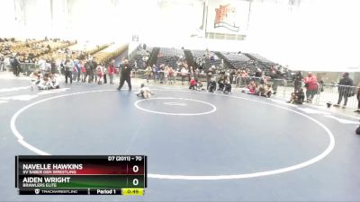 70 lbs Quarterfinal - Navelle Hawkins, SV Saber Den Wrestling vs Aiden Wright, Brawlers Elite