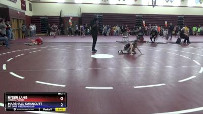 8U-1 lbs Rr1 - Marshall Swancutt, Big Game Wrestling Club vs Ryder Lang, Hudson Pirates